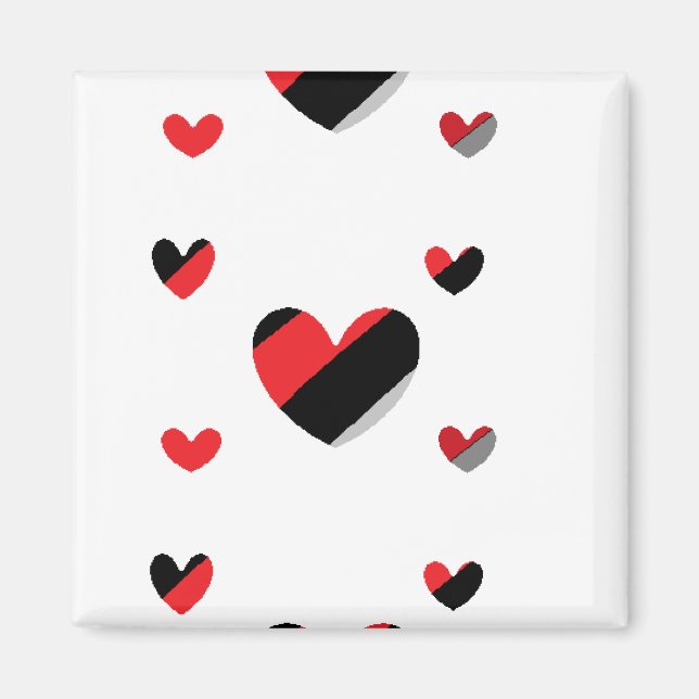 Lovely hearts pattern magnet (Front)