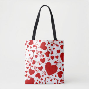 Lovely Hearts pattern V + your backgr. & ideas Tote Bag