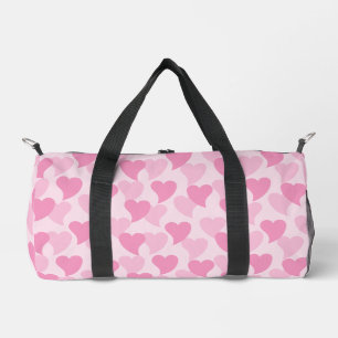 Lovely Hearts Seamless Pattern Duffle Bag