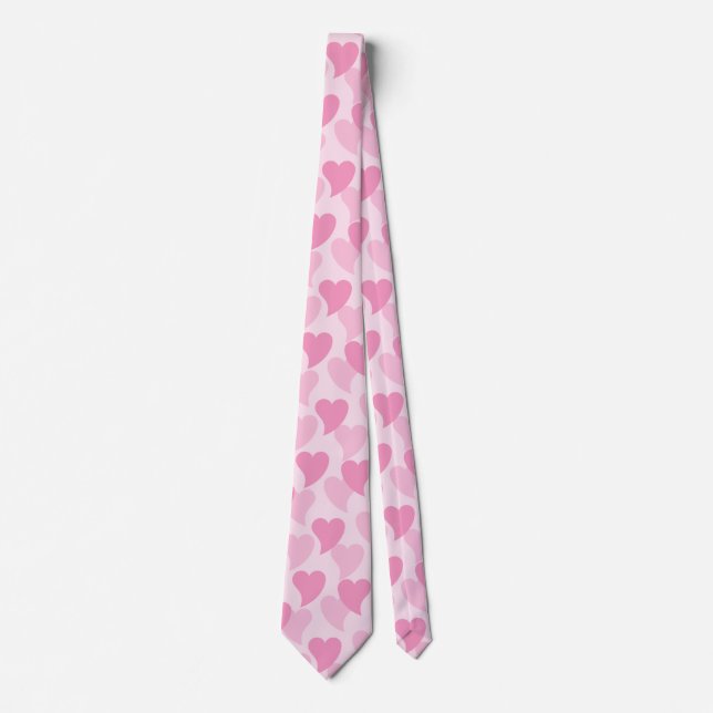 Lovely Hearts Seamless Pattern Tie (Front)