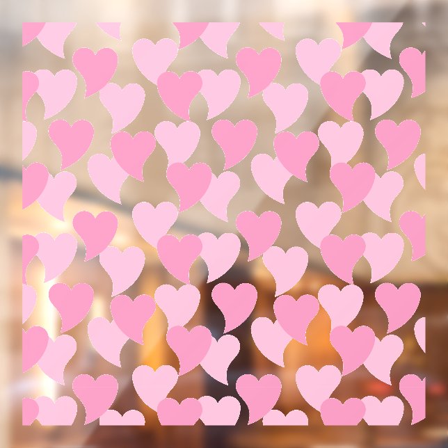 Lovely Hearts Seamless Pattern Window Cling (Sheet 2)