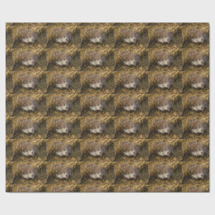 Lovely Hedgehog In Stubble Field Wrapping Paper