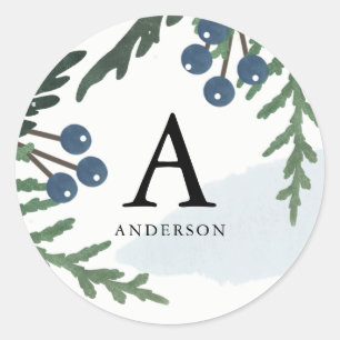 Lovely Holiday - Monogrammed Sticker