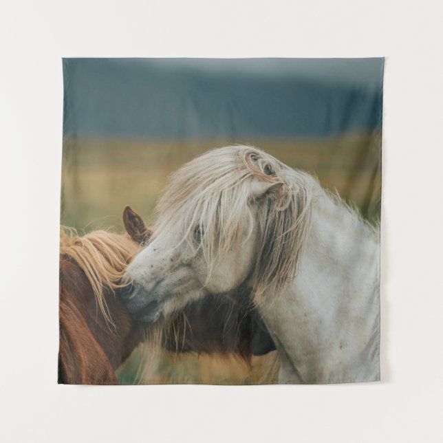 LOVELY HORSE COUPLE TAPESTRY (Front)