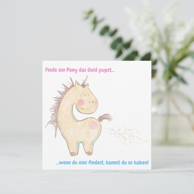 Lovely horse map for horse lovers, horse holiday card (Standing Front)