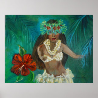 Lovely Hula Hips Poster