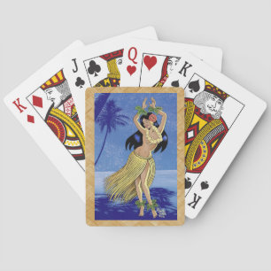 Lovely Hula Maiden Playing Cards