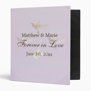 Lovely Hummingbirds Wedding Forever in Love Binder