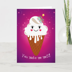 Lovely Ice Cream Cone Valentine's Day Card