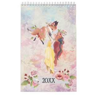 Lovely Illustrations Sweet Custom  Calendar