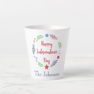 Lovely Independence Day Latte Mug