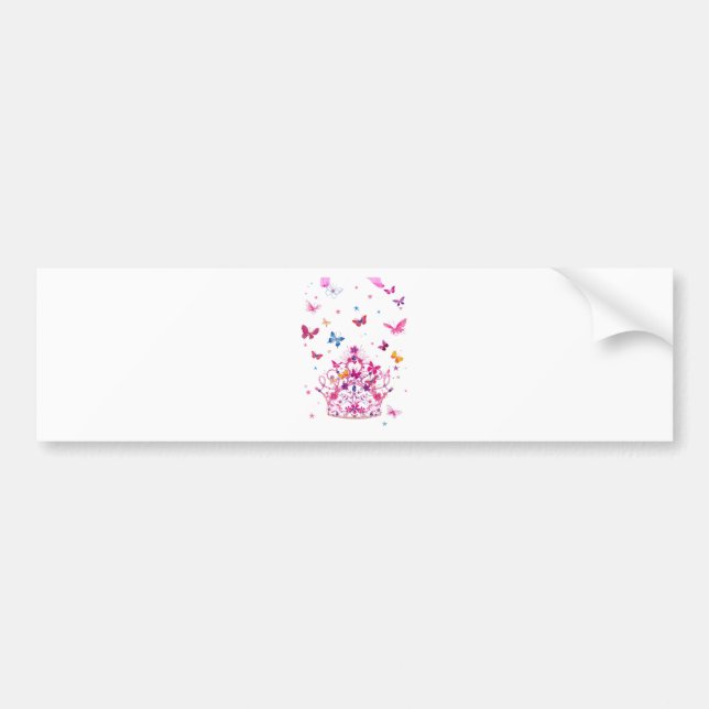 Lovely Infinity Butterfly Bumper Sticker (Front)