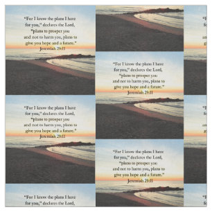LOVELY JEREMIAH 29:11 SUNRISE PHOTO FABRIC