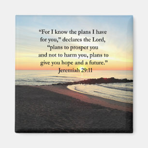 LOVELY JEREMIAH 29:11 SUNRISE PHOTO MAGNET