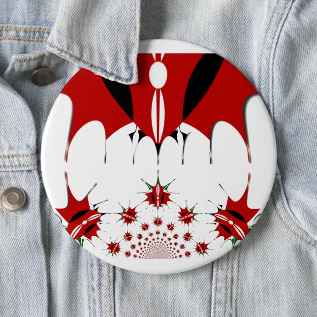 Lovely Kenya Flag. 6 Inch Round Button (In Situ)