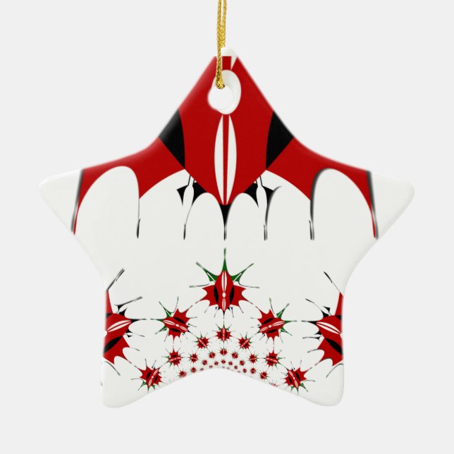 Lovely Kenya Flag. Ceramic Ornament (Front)