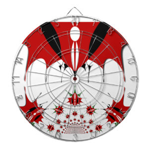 Lovely Kenya Shield Flag Vector Art Design Print Dartboard