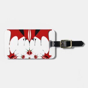 Lovely Kenya Shield Flag Vector Art Design Print Luggage Tag