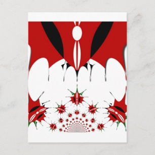 Lovely Kenya Shield Flag Vector Art Design Print Postcard