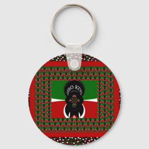 Lovely Kenyan Hearts flag Keychain