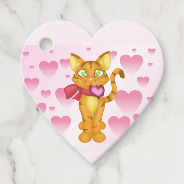 Lovely Kitty Favour Tags (Front)