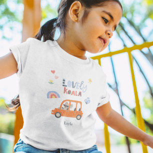 Lovely Koala Little Girl First Name Cute Animal Toddler T-shirt