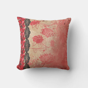 Lovely Lacy Boutique Goth Throw Pillow