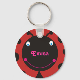 Lovely Ladybug Personalized Name Keyrings
