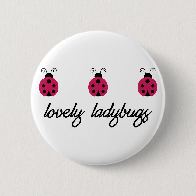 Lovely Ladybugs 2 Inch Round Button (Front)