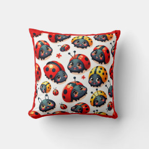 Lovely Ladybugs Throw Pillow