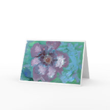 Lovely large purple flower note card