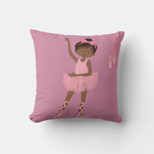 Lovely Lavender African American Ballerina Coussin (Recto)