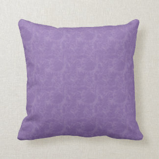 Lovely Lavender and Purple Vintage Damask Throw Pillow