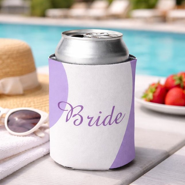 Lovely Lavender and White Bride Can Cooler (Creator Uploaded)