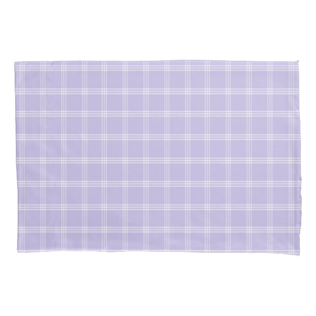 Lovely Lavender Big Plaid Pillowcase (Front)