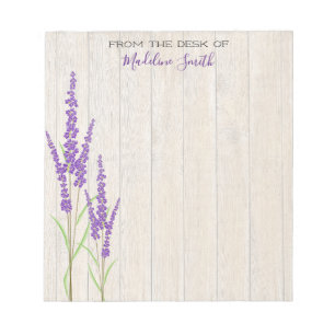 Lovely Lavender Botanical   Personalized Notepad
