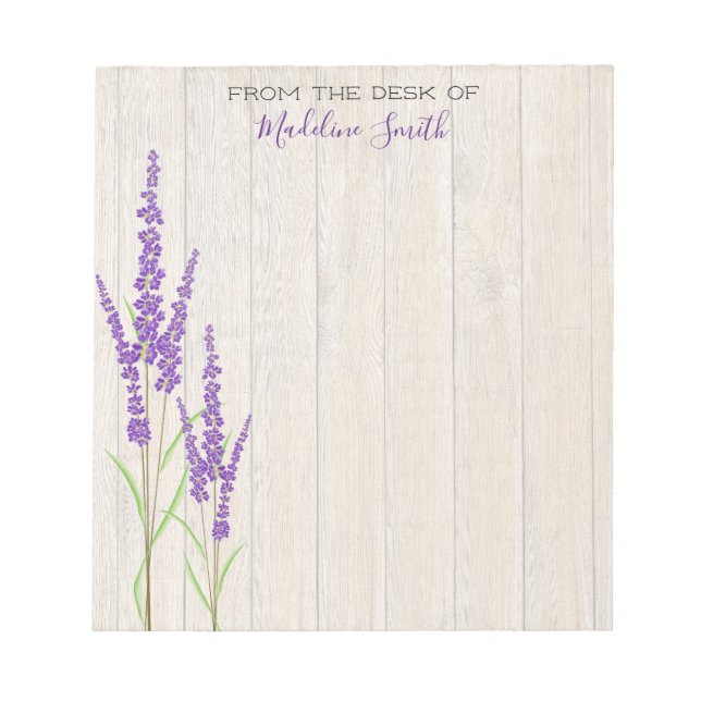 Lovely Lavender Botanical | Personalized Notepad (Front)