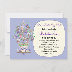 Lovely Lavender Easter Egg  Hunt Invitation