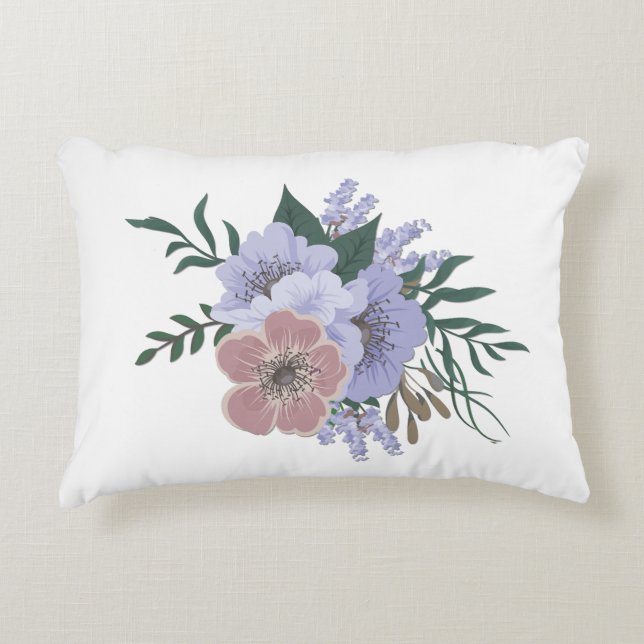Lovely Lavender in Bouquet  Accent Pillow (Front)