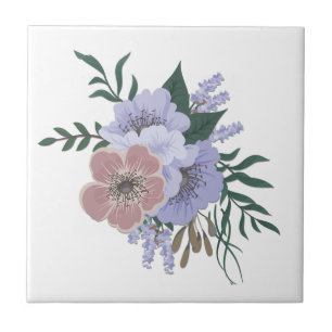 Lovely Lavender in Bouquet  Tile
