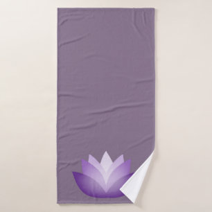 Lovely Lavender Lotus Flower Bath Towel
