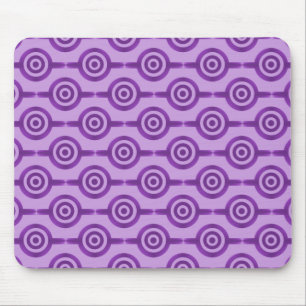 Lovely Lavender Trendy Circles Mousepad