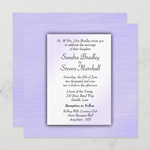 Lovely Lavender Wedding  Invitation