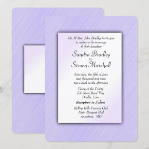 Lovely Lavender Wedding Invitation