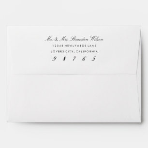 Lovely Leaves Lined Envelope Back Return Address