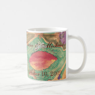 Lovely leaves wedding keepsake coffee mug