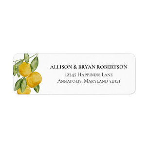 Lovely Lemon Botanical Custom Return Address