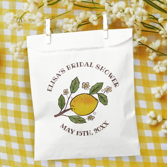 Lovely Lemons BRIDAL SHOWER Rustic CUSTOM  Favour Bag (Lovely Lemons BRIDAL SHOWER Rustic CUSTOM Favor Bag
)
