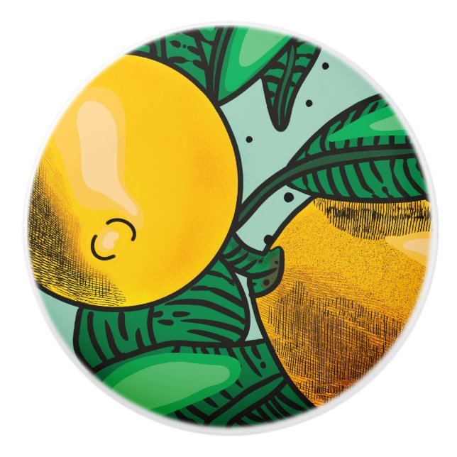 Lovely Lemons  Ceramic Knob (Front)