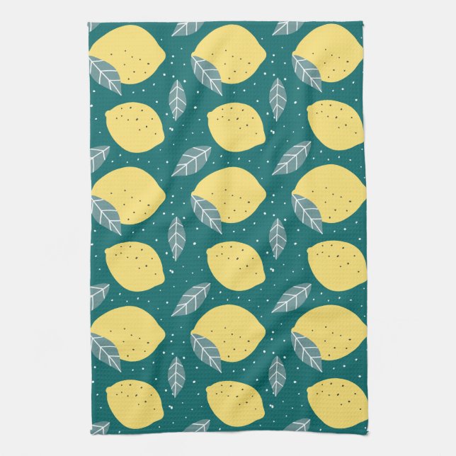 Lovely Lemons  In The Kitchen Pattern Towel (Vertical)